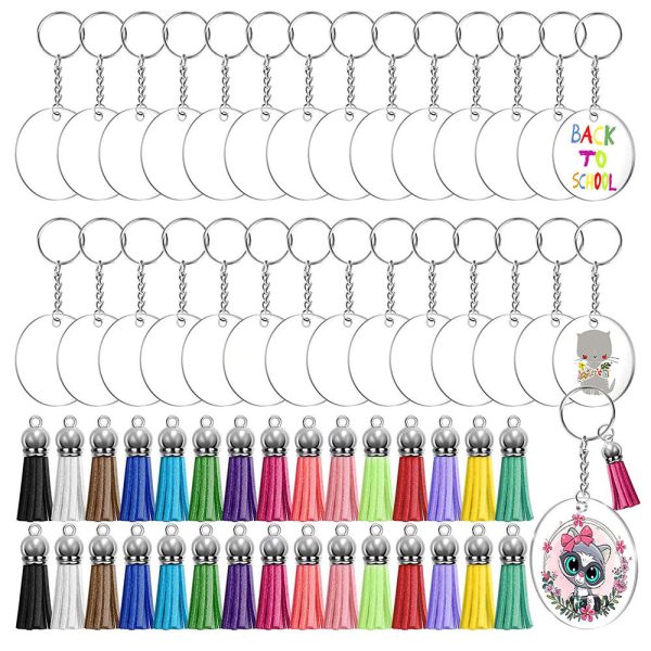 DIY Acrylic Metal Keychain Set Fashion