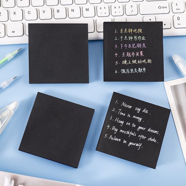 Wholesale Creative Black Paper Sticky Notes on Sale