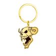 Wholesale Halloween Stainless Steel Skull Bull Head Keychain Discount