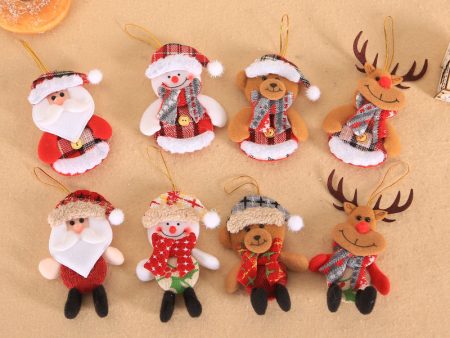 Wholesale Christmas Decoration Pendants Mini Dolls Three-dimensional Fabric Dolls Fashion