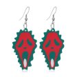 Wholesale 2023 Halloween Irregular Creative Multicolor Horror Acrylic Earrings on Sale