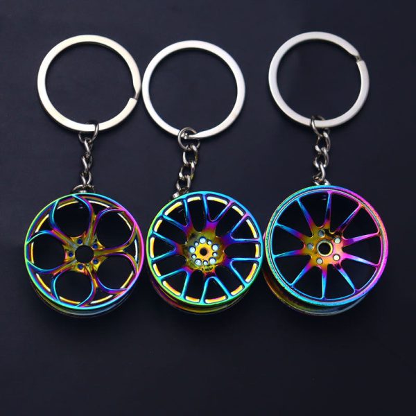 Wholesale Automobile Modification Wheel Hub Zinc Alloy Keychain Supply