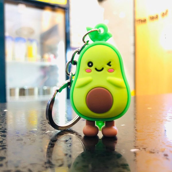 Wholesale 10PCS PVC Cartoon Stereo Kiwi Keychain For Discount