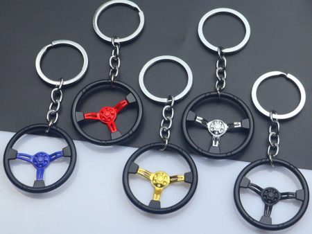 Wholesale Automobile Modification Steering Wheel Zinc Alloy Keychain Online