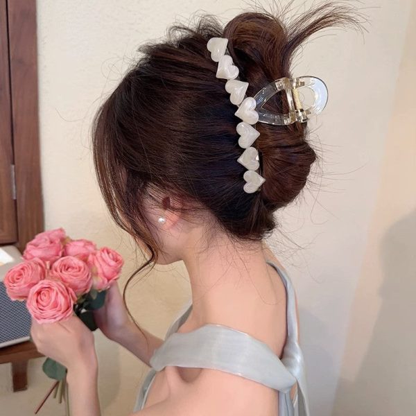 Wholesale Jelly Color Love New Summer Acrylic Hair Clips Online Hot Sale