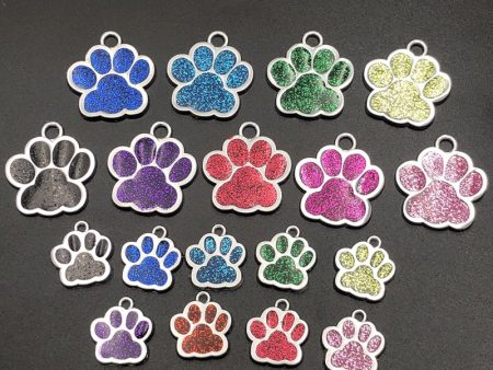 Wholesale 10PCS  New Pet Dog Footprint Claw Pendant Alloy Small Accessories Fashion