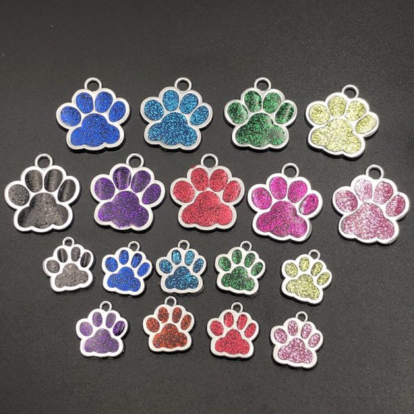 Wholesale 10PCS  New Pet Dog Footprint Claw Pendant Alloy Small Accessories Fashion