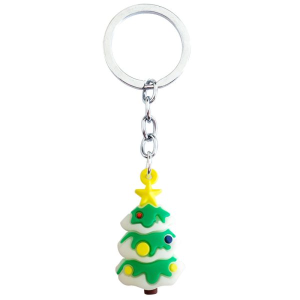 Wholesale 10PCS PVC Cartoon Christmas Series Keychain For Discount