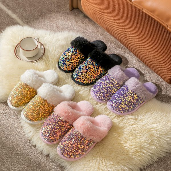 Wholesale Baotou Sequin Cotton Slippers Online