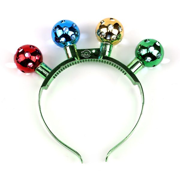 Wholesale 10pcs PS Christmas LED Lights, Bells, Hair Bands on Sale