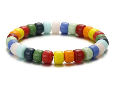 Wholesale Bohemian Rainbow Glass Beads Bracelet Fashion