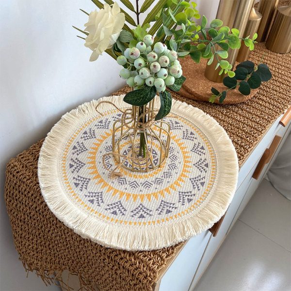 Wholesale Boho Woven Cotton Anti-scalding Placemats Discount