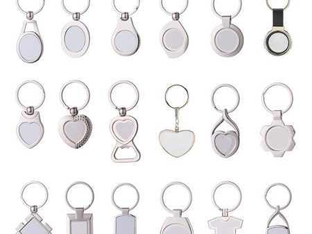 Wholesale 2023 Heat Transfer Double Sided Turn Blank Round Corner Square Single Plate Metal Keychain Online now