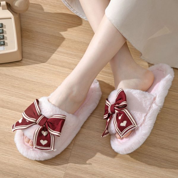 Wholesale 20pcs  Open Cotton Home Indoor Plush Warm Slippers For Sale