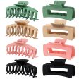 Wholesale 8PCS Seamless Frosted Rectangular Resin Hair Clips on Sale