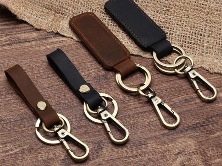 Wholesale 10PCS Retro Cowhide Car Keychain For Cheap