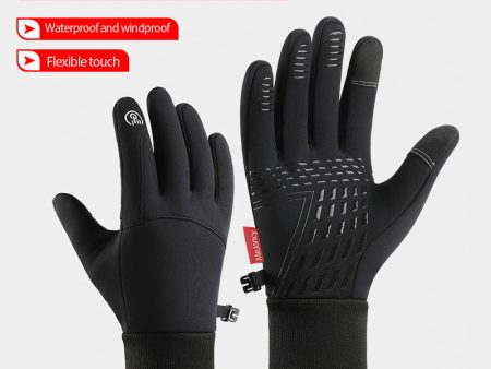 Wholesale Autumn and Winter Sports Plush Warm Riding Nylon Glove Supply