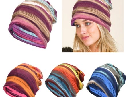 Wholesale Colorful Striped Toe Caps Outdoor Versatile Hair Pile Caps For Sale