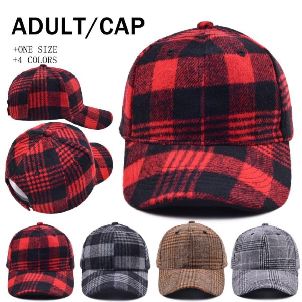 Wholesale Christmas Plaid Baseball Caps Supply