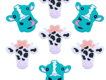 Wholesale 20pcs of Silicone Beads for Dairy Cows Fashion