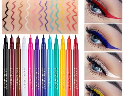 Wholesale Rainbow DIY Color Eyeliner Liquid Is Not Easy To Smudge Matte Eyeliner Pen Fashion