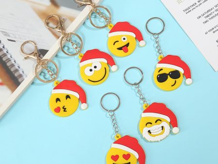 Wholesale 10pcs Christmas Pvc Soft Glue Keychain Online Sale