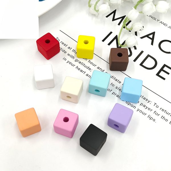 Wholesale 100PCS Pack Square Block 13mmDIY Acrylic Beads Online