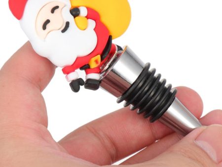 Wholesale Santa Claus PVC Wine Stopper Silicone Wine Bottle Stopper Online Sale