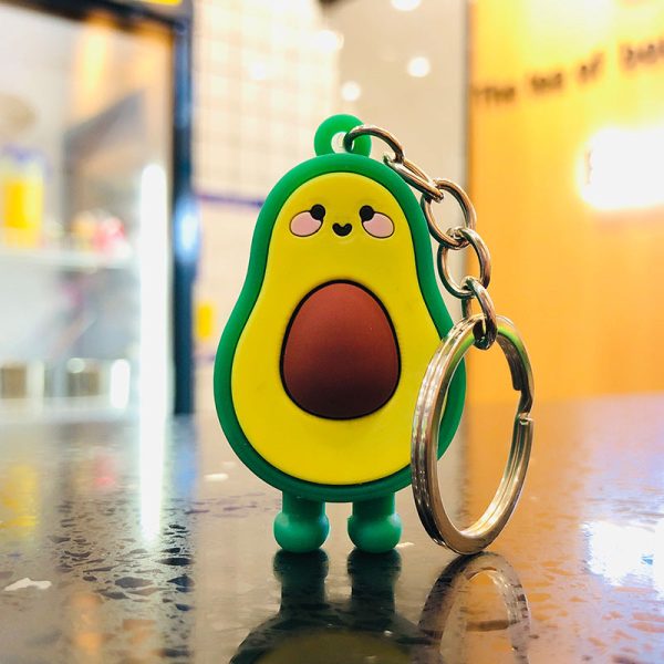 Wholesale 10PCS PVC Cartoon Stereo Kiwi Keychain For Discount