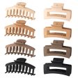 Wholesale 8PCS Seamless Frosted Rectangular Resin Hair Clips on Sale