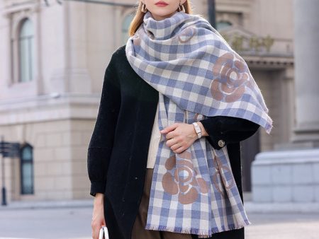 Wholesale 2023 Autumn and Winter Cold-proof and Warm Plaid Printed Tassel Imitation Cashmere Scarf For Sale