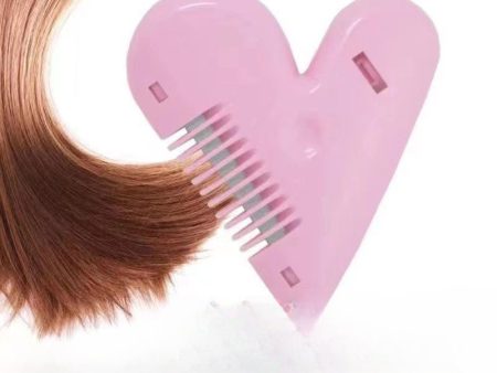 Wholesale Peach Heart Double sided Bang Trimmer Plastic Comb For Discount