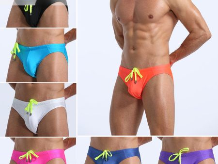 Wholesale Lace Up Triangle Men s Quick Dry Beach Swimming Briefs Fashion