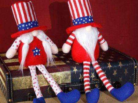 Wholesale of American National Day Long Legged Rudolf Dwarf Faceless Old Man Fabric Doll Ornaments Supply