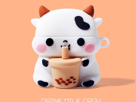 Wholesale of Cute Dairy Cows Airpods Silicone Earphone Case Supply