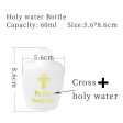 Wholesale Cross Holy Water Bottle Gold Plated Plastic Bottle HolyWater Bottle Baptist Bottle Fashion