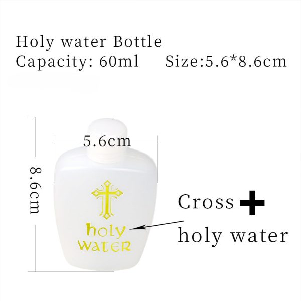 Wholesale Cross Holy Water Bottle Gold Plated Plastic Bottle HolyWater Bottle Baptist Bottle Fashion