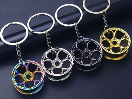 Wholesale Automobile Modification Wheel Hub Zinc Alloy Keychain Supply