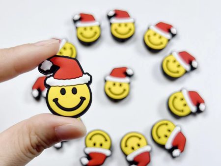 Wholesale 10PCS Cartoon Christmas Smiling Face Silicone Cartoon Beads For Sale