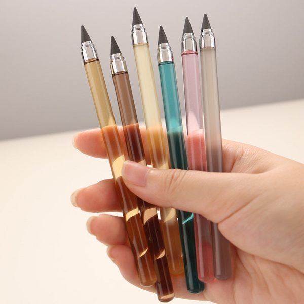 Wholesale Acrylic Transparent Rod Forever Free To Write Endless Pencil Online