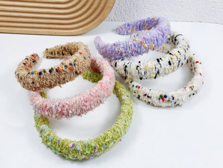 Wholesale Autumn and Winter Colored Wool Wrapped Plush Hair Bands Online