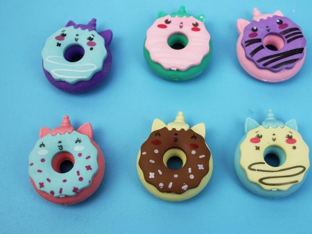 Wholesale TPR Cartoon Donuts Three-dimensional Rubber Discount