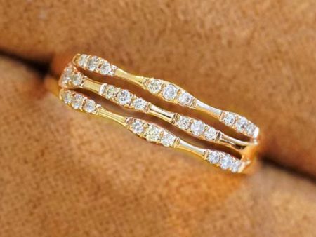 Wholesale bamboo multi-circle women s diamond niche design index finger ring For Sale