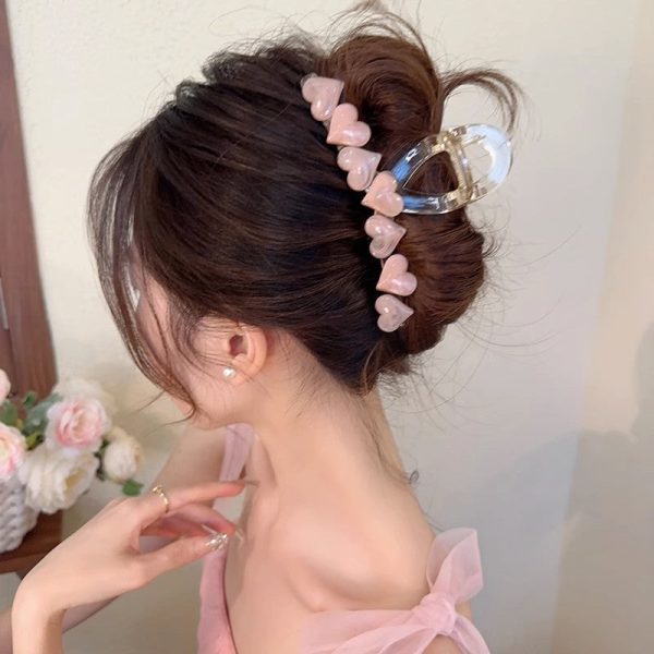 Wholesale Jelly Color Love New Summer Acrylic Hair Clips Online Hot Sale