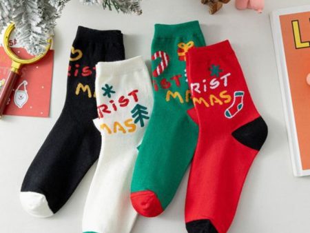 Wholesale Cartoon Christmas Mid-calf Socks Supply