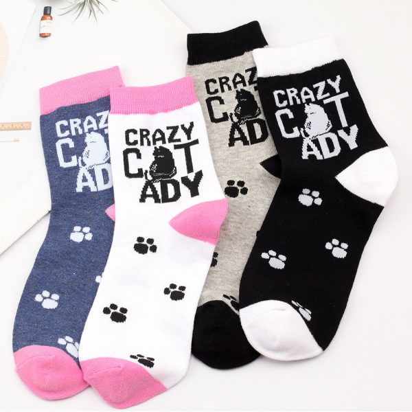 Wholesale Cat Footprint Cotton Socks For Cheap