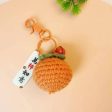 Wholesale 2pcs Knitted Persimmon Peanuts Plush Keychain Supply