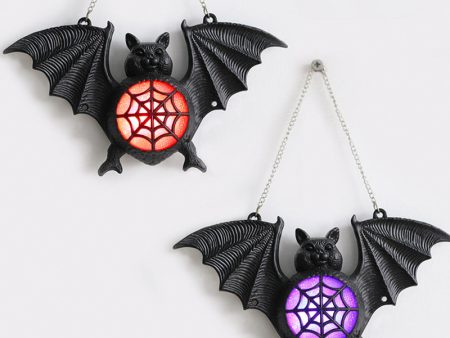 Wholesale Halloween Colorful Gradient Glow Bat Lights Decorative Plastic Props on Sale