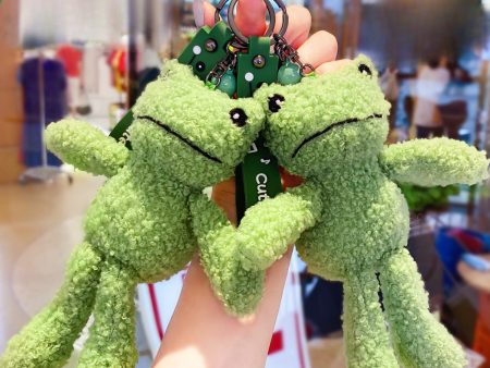 Wholesale 12PCS Green Plush Frog Keychain on Sale