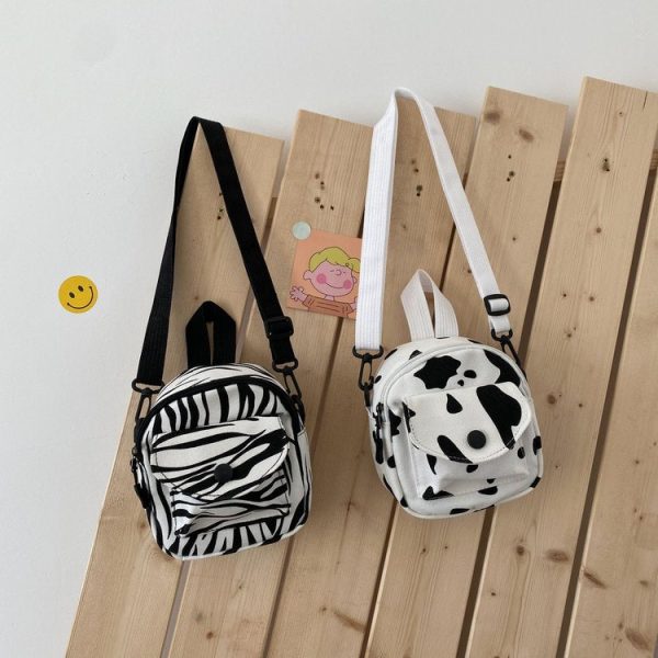 Wholesale Cow Pattern Mobile Phone Bag Crossbody Canvas Bag Online Hot Sale